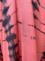 MALA handworks Olena semi sheer Kaftan in Salmon Pink and Black Tie Dye