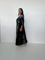 Mala Handworks Olivia Cotton Kaftan in Black and Gray Tie Dye