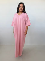 Mala Handworks Olivia Cotton Kaftan in Bubblegum