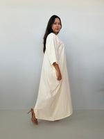 Mala Handworks Olivia Cotton Kaftan in Cream