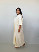 Mala Handworks Olivia Cotton Kaftan in Cream