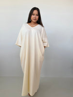 Mala Handworks Olivia Cotton Kaftan in Cream