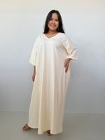 Mala Handworks Olivia Cotton Kaftan in Cream