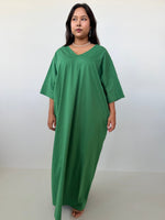 Mala Handworks Olivia Cotton Kaftan in Emerald