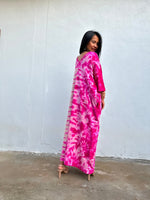 Olivia Cotton Kaftan in Fuchsia & Pink Tie Dye-CO-26-52-Mala Handworks