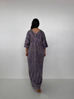 Mala Handworks Olivia Cotton Kaftan in Gray Tie Dye