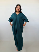 Mala Handworks Olivia Cotton Kaftan in Petrol