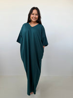 Mala Handworks Olivia Cotton Kaftan in Petrol