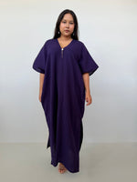 Mala Handworks Grace Cotton Kaftan in Blackberry