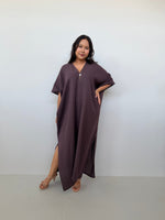 Mala Handworks Grace Cotton Kaftan in Espresso