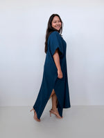 Mala Handworks Grace Cotton Kaftan in Petrol