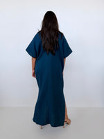 Mala Handworks Grace Cotton Kaftan in Petrol