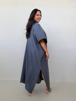 Mala Handworks Grace Cotton Kaftan in Slate