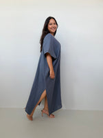 Mala Handworks Grace Cotton Kaftan in Slate