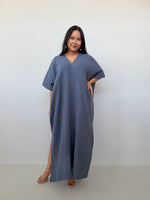 Mala Handworks Grace Cotton Kaftan in Slate