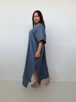 Mala Handworks Grace Cotton Kaftan in Slate