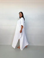 Penelope Cotton Kaftan in White-DP-33-50-Mala Handworks