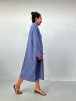 Piper Cotton Shirtdress in Purple-PM-2-Mala Handworks