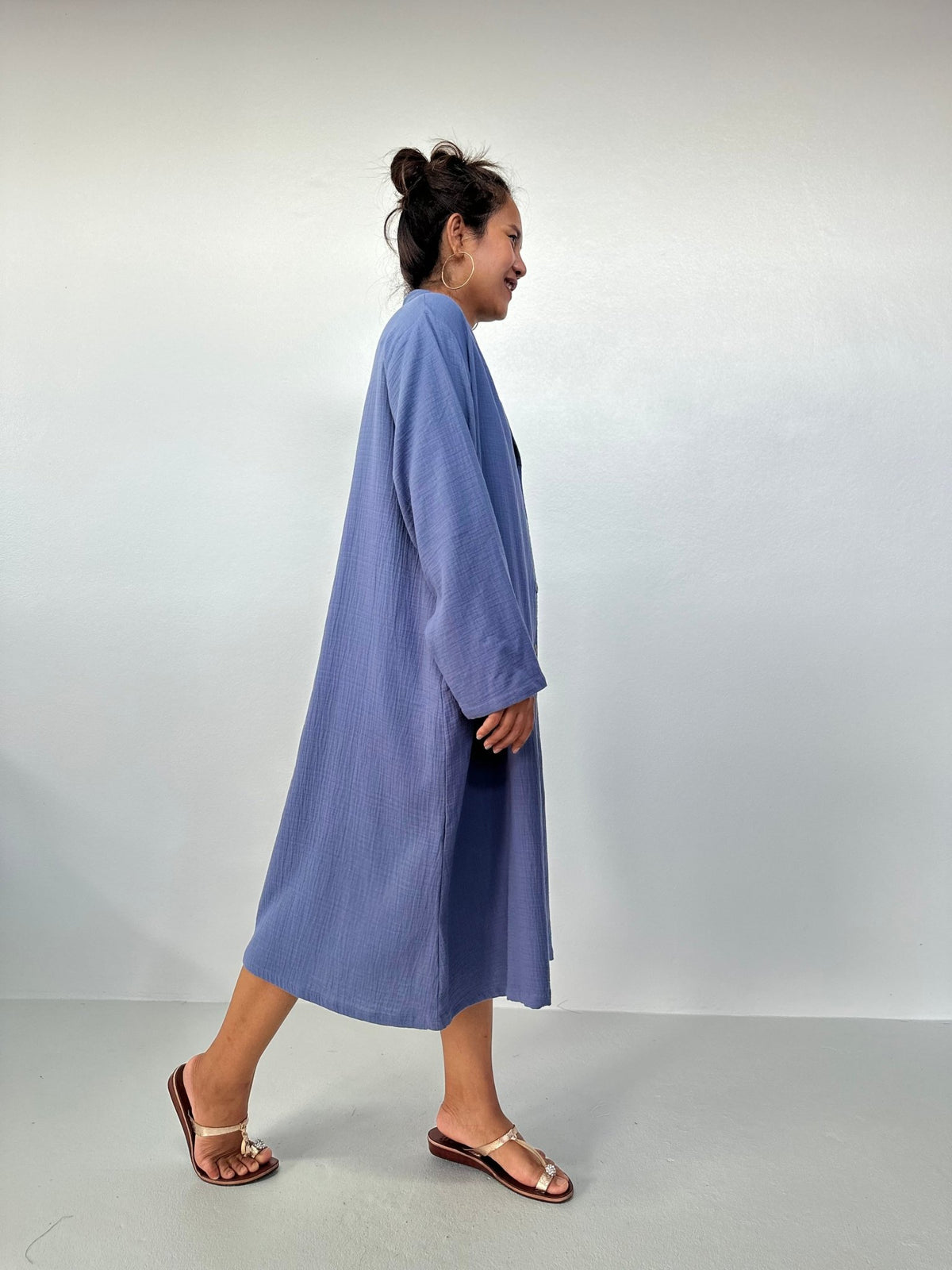Piper Cotton Shirtdress in Purple-PM-2-Mala Handworks