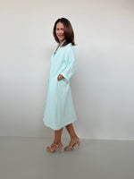 Piper Cotton Shirtdress in Seafoam-PM-6-Mala Handworks