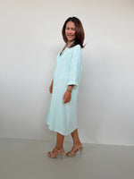 Piper Cotton Shirtdress in Seafoam-PM-6-Mala Handworks