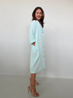 Piper Cotton Shirtdress in Seafoam-PM-6-Mala Handworks