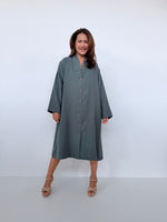 Piper Cotton Shirtdress in Slate-PM-5-Mala Handworks