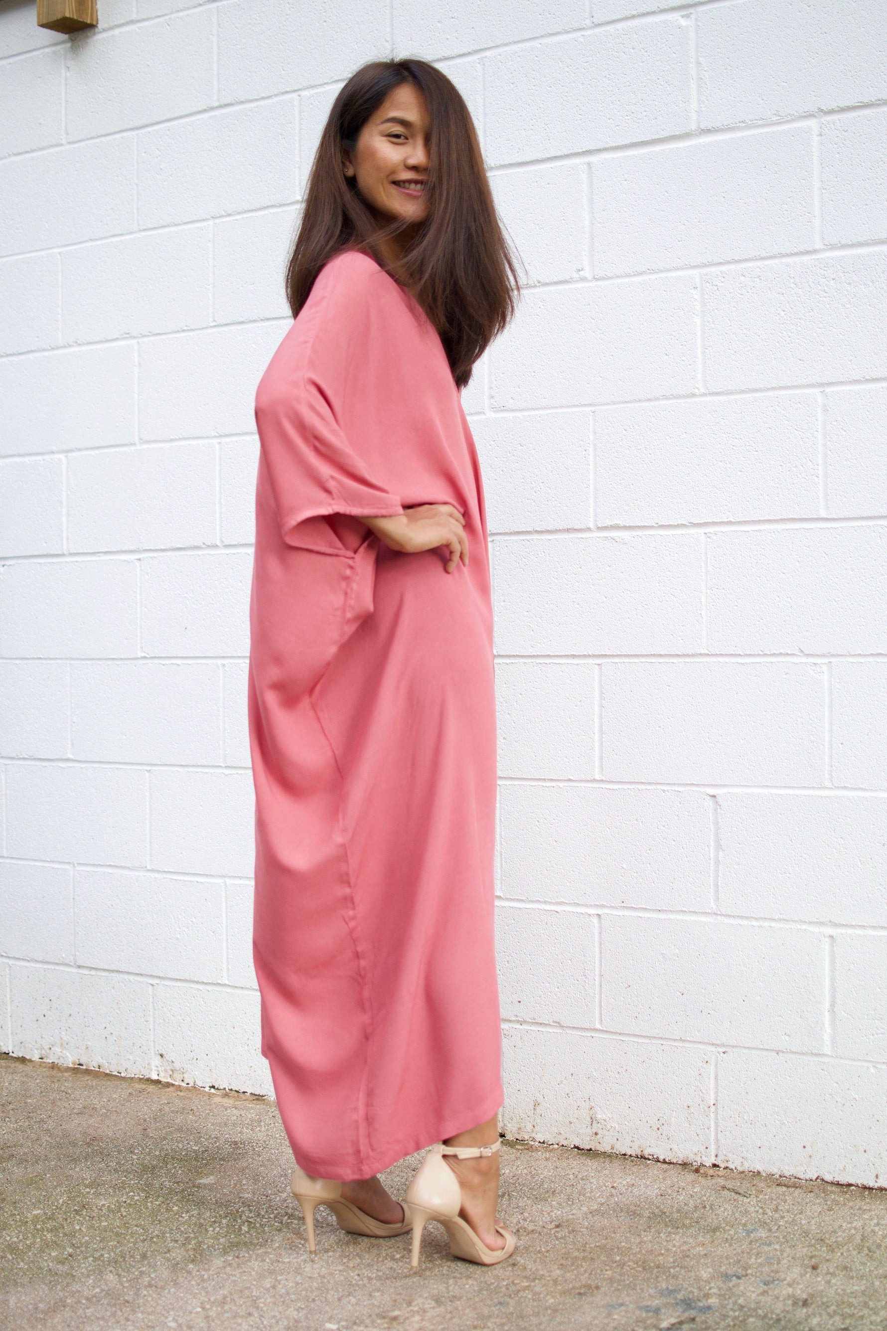 MALA handworks  Ruby Kaftan in Pink