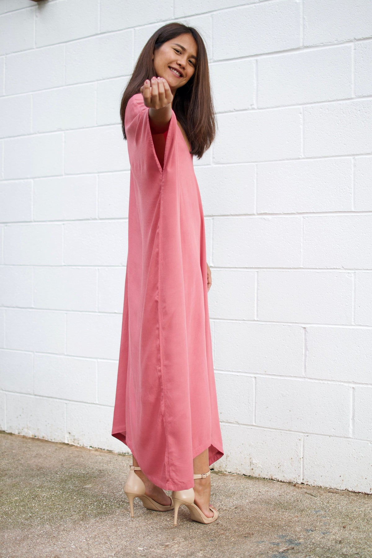 MALA handworks  Ruby Kaftan in Pink