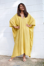 MALA handworks  Ruby Kaftan in Yellow