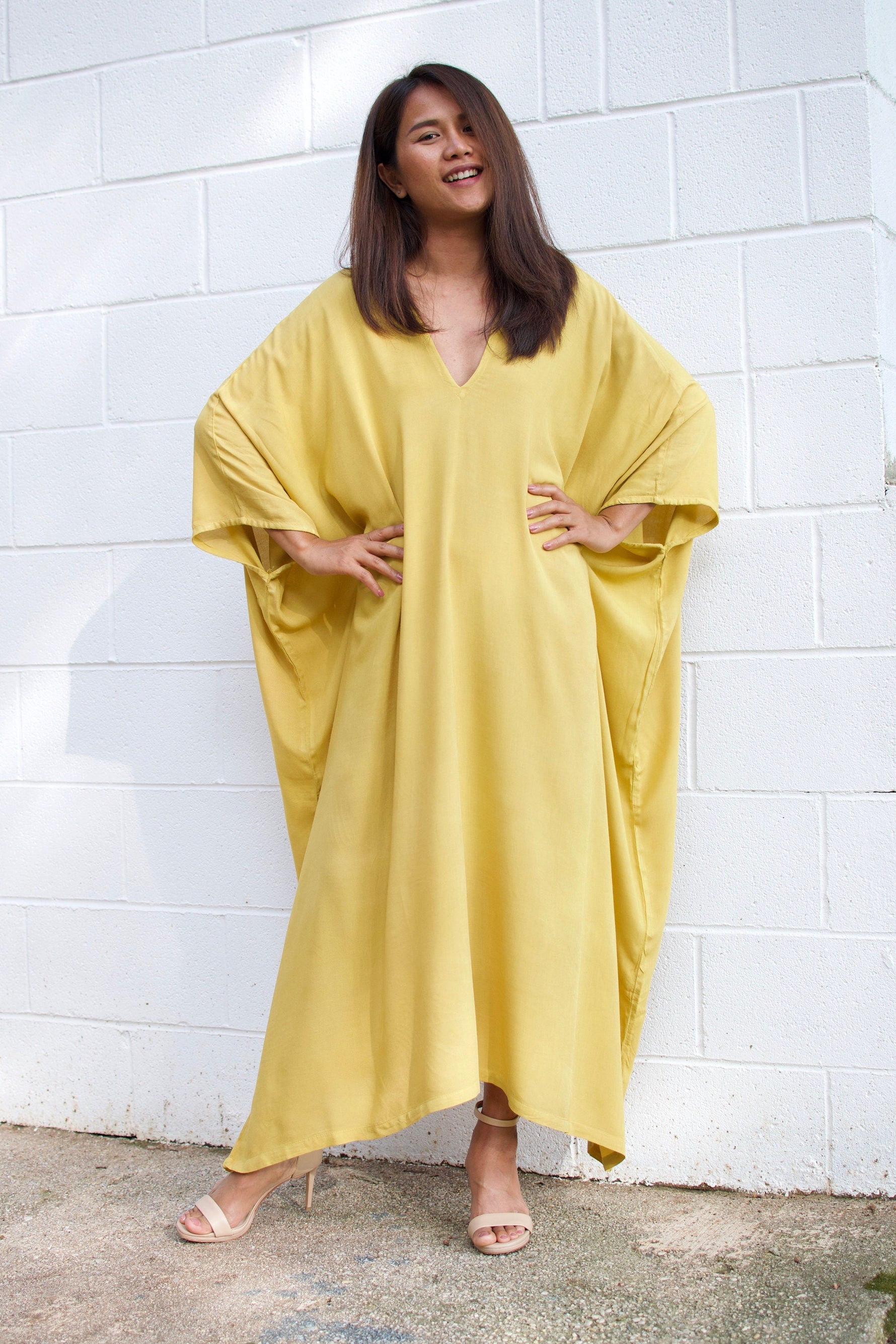 MALA handworks  Ruby Kaftan in Yellow