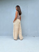 Tala Wide Leg Cotton Pants in Beige-VC-11-40-Mala Handworks