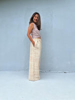 Tala Wide Leg Cotton Pants in Beige-VC-11-40-Mala Handworks