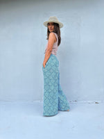 Tala Blue Geometric Pants front view