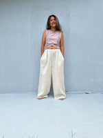 Tala Cream Striped Pants front view