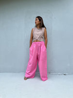 Tala Wide Leg Cotton Pants in Fuchsia-VC-14-40-Mala Handworks