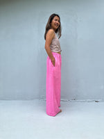Tala Wide Leg Cotton Pants in Fuchsia-VC-14-40-Mala Handworks