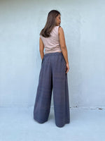 Tala Wide Leg Cotton Pants in Gray-VC-10-40-Mala Handworks