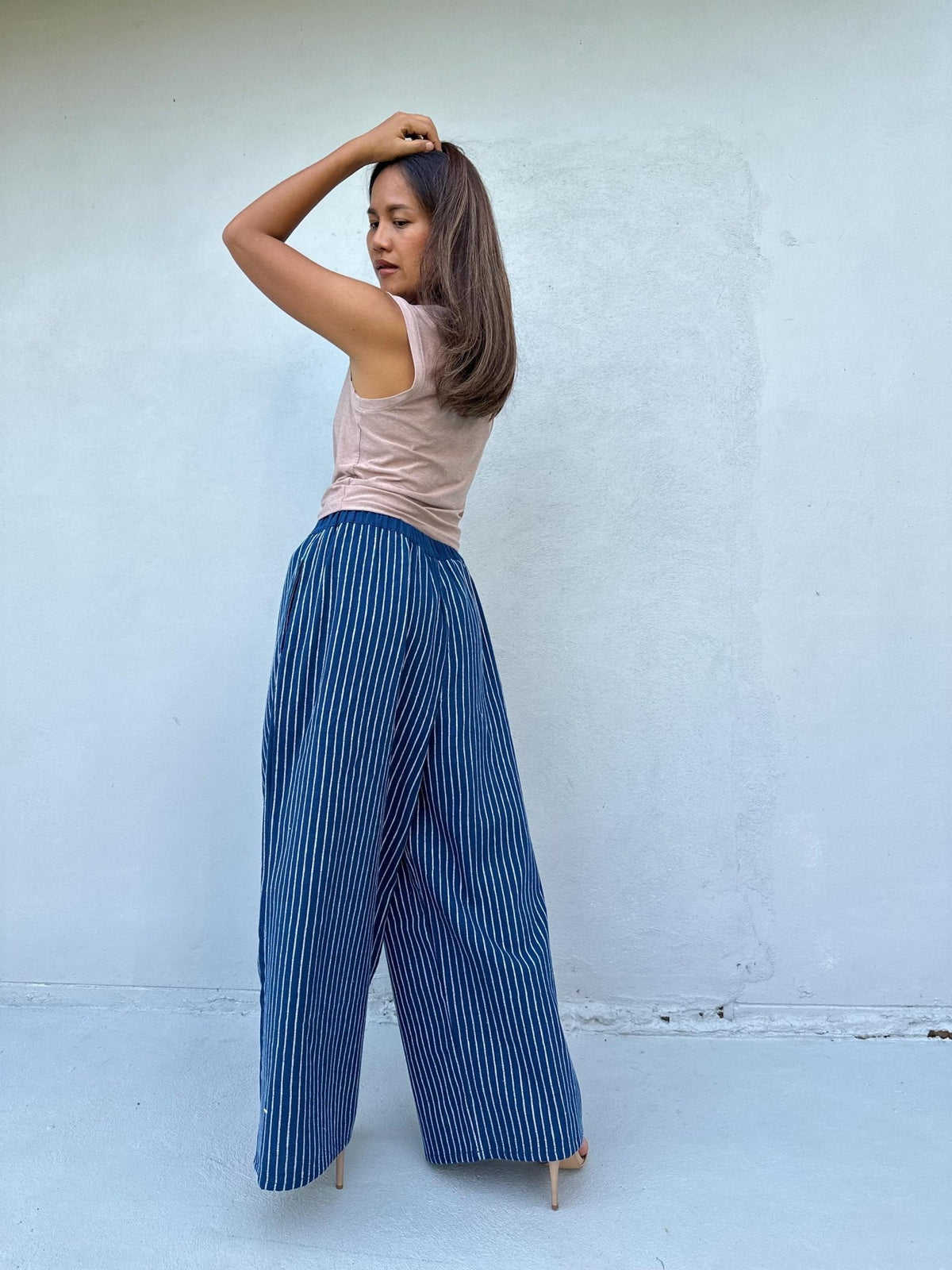 Tala Indigo Striped
Ikat Pants front view