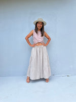 Tala Wide Leg Cotton Pants in Tan-VC-23-36-Mala Handworks