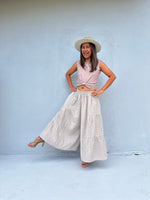 Tala Wide Leg Cotton Pants in Tan-VC-23-36-Mala Handworks