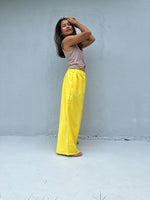 Tala Wide Leg Cotton Pants in Yellow-VC-2-40-Mala Handworks