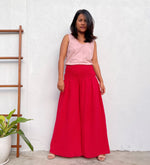 MALA handworks Veda Wide Leg Pants in Red