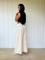 Vivian Wide-Leg Cotton Pants in Cream-VV-1-Mala Handworks
