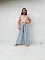 Vivian Wide-Leg Cotton Pants in Mist-VV-10-Mala Handworks