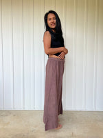 Vivian Wide-Leg Cotton Pants in Mocha-VV-7-Mala Handworks
