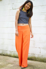 MALA handworks  Willow Slit Leg Pants in Orange
