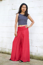 MALA handworks  Willow Slit Leg Pants in Red