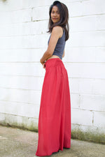 MALA handworks  Willow Slit Leg Pants in Red