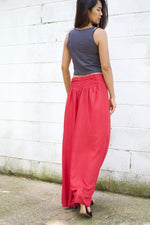 MALA handworks  Willow Slit Leg Pants in Red